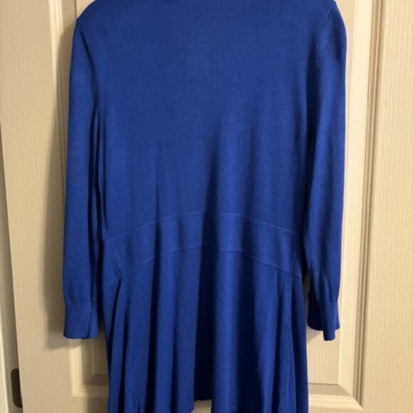 Premise Studio Women's L Open Front Blue Sweater Rayon/Nylon 3/4" Sleeves NWT - Picture 5 of 8